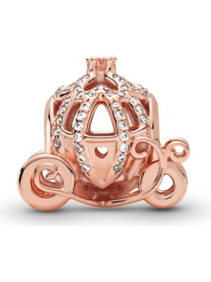 Hector Co Jewellery Disney Külkedisi Sindirella Işıltılı Araba Charm 925 Ayar Gümüş