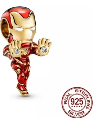 Hector Co Jewellery Iron Man Charm Marvels 925 Ayar Gümüş