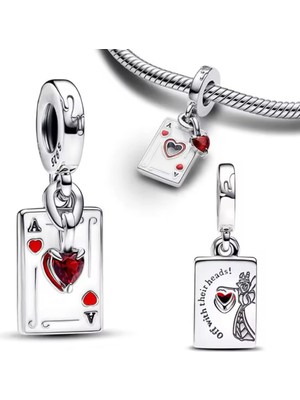 Hector Co Jewellery 925 Ayar Gümüş Disney ''kötüler'' Kupa Kızı Çift Sallantılı Charm