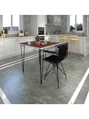 Kenz Life  Knsz Masa Sandalye Takımı HEM75MAZLUM Cvzsyh 060*060 Klçsm 1 Sandalye Syhsyh Kolçaklı Sırt Minderli