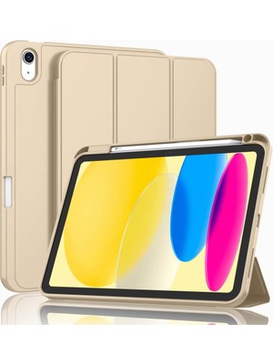 MobaxAksesuar Apple iPad Air 11inç M2/M3 2025-2024 Kılıf Pen Charge Kalem Bölmeli