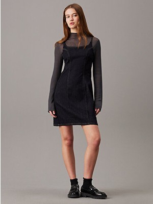 Calvin Klein Slıp Mını Denım Dress