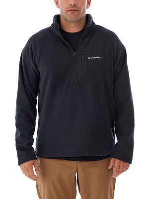 Columbia Fast Trek III Half Zip Fleece Erkek Siyah Outdoor Polar XM6410-013