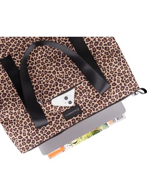 BloominBag Earthy Leopard Tote Bag/ Omuz Çantası