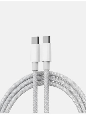 Apple 240W Type-C To Type-C Hasır Örgü 2 Metre Ultra Hızlı Şarj Kablosu Iphone 15 - 16 - Pro - Pro Max Uyumlu