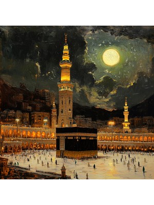 Aden Dekoratif Dini Kabe Kanvas Tablo