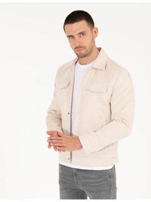 Pierre Cardin Erkek Bej Suni Deri Ceket 50275817-591