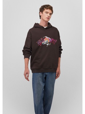 Mavi Rick And Morty Baskılı Kahverengi SWEATSHIRT0S10293-88615