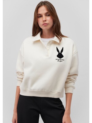 Mavi Bugs Bunny Baskılı Ekru SWEATSHIRT1S10267-80194