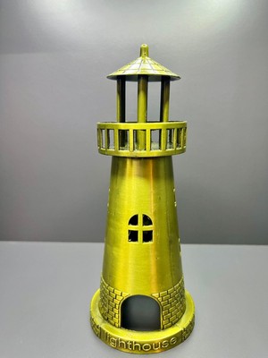 Light House Minyatür Ofis Masaüstü Metal Heykel Biblo