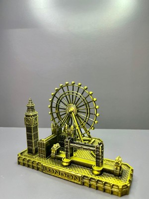 London Minyatür Ofis Masaüstü Metal Heykel Biblo