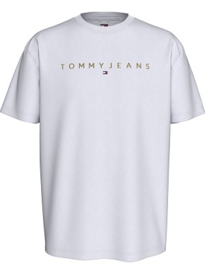 Tommy Hılfıger Tjm Reg Gold Lınear Logo Tee Ext T-Shirt