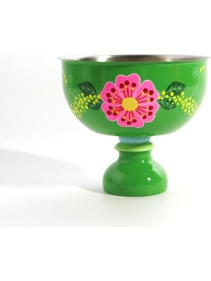 Dedemin Emayeleri Yeşil Ayaklı Kase