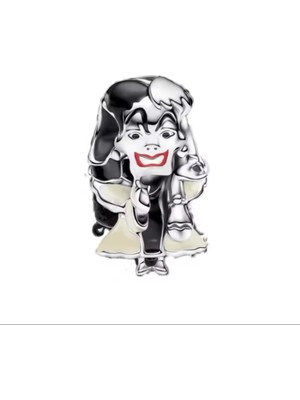 Hector Co Jewellery 925 Ayar Gümüş Disney ''kötüler'' Cruella De Vil'' Charmı