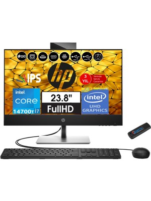 Hp Proone 440 G9 14.nesil Intel® Core I7 14700T 64GB Ddr5 4tb SSD Fhd 23.8" IPS WINDOWS11HOME All In One Bilgisayar 99H6X8ETH20+ZETTAUSBBELLEK