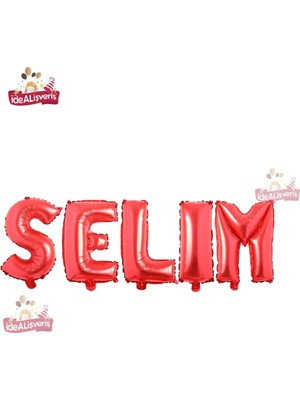 Bkmc Party 5 Harfli Kişiye Özel Isim Folyo Balonu Doğum Günü Folyo Balon Set 36CM Isim Balon