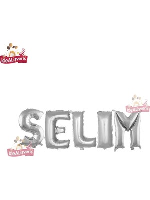 Bkmc Party 5 Harfli Kişiye Özel Isim Folyo Balonu Doğum Günü Folyo Balon Set 36CM Isim Balon