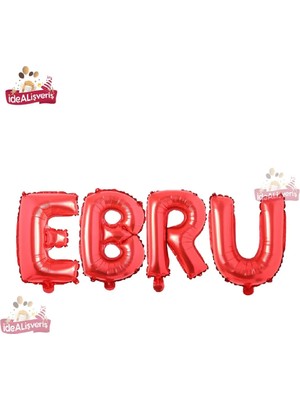 Bkmc Party 4 Harfli Kişiye Özel Isim Folyo Balonu Doğum Günü Folyo Balon Set 36 cm  Isim Balon