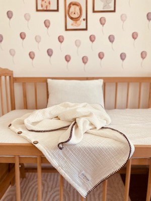 Gloyden Bebek Müslin Nevresim Takımı Ekru 100 X 150