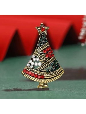 Atelier Çağla Taşlı Çam Yılbaşı Ağacı Broş