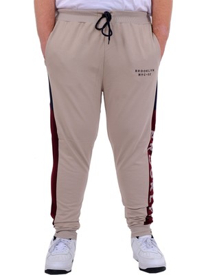 Mode Xl Büyük Beden Erkek Eşofman Altı Interlok Garnili Brooklyn 24517 Gri