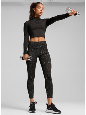 Puma Siyah Kadın Bisiklet Yaka Normal Kalıp T-Shirt 52580101 Intergalactıc Ls Top
