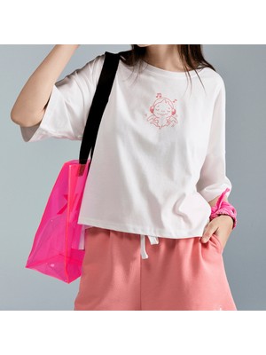 Miniso Sheforshe SS23 210213 Kadın T-Shirt Renk: Beyaz Beden Varyant Türü: S/m