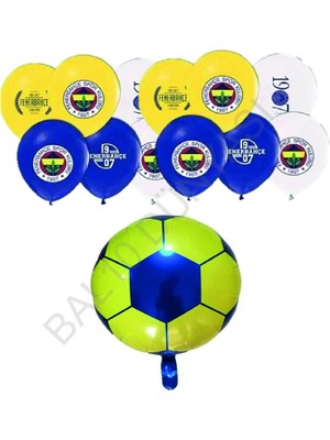 Bal10 Dünyası Sarı Lacivert Fenerbahçe Baskılı Balon ve Folyo Balon