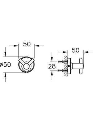 VitrA Base 500 A44097 Tuvalet Fırçalığı, Krom