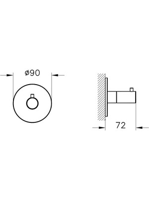 VitrA Base 500 A44099 Tuvalet Fırçalığı, Krom