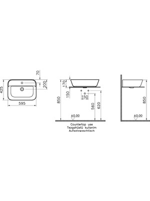 VitrA Root Round A4272936 Ankastre Stop Valf Sıva Üstü Grubu, Mat Siyah