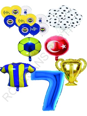 Rönesans Parti Sarı Lacivert Fenerbahçe Balon Seti Yaş 7