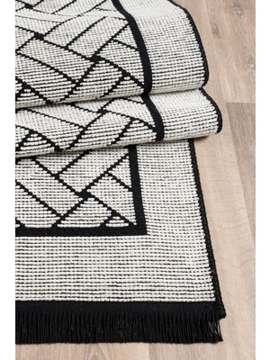 Sere Serpe Kaymaz Taban Yıkanabilir Oturma Odası Salon Çocuk Odası Mutfak Chenille Kilim 286 Beyaz