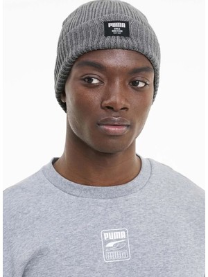 Puma Gri Unisex Bere 02283106 Ribbed Classic Beanie