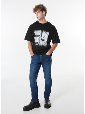 Mustang Normal Bel Slim Fit Mavi Erkek Denim Pantolon Vegas Slim - 1310