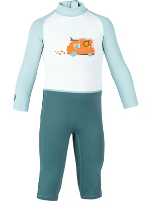 Nabaiji Bebek / Çocuk UV Korumalı Uzun Kollu Wetsuit - Baskılı / Mavi