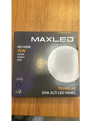 Maxled 15W 6500K Yuvarlak Sıva Altı LED Panel