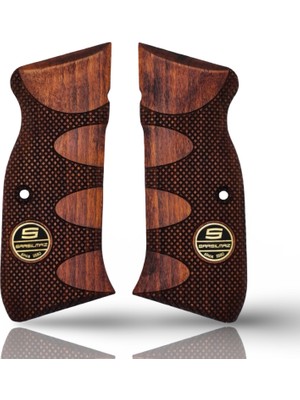 Zib Grips Silah Kabzası - Sarsılmaz Kılınç 2000 Light, AR24, P8S, P8L ile Uyumlu - Meşe Renk - Metal Logolu - SRSLGTMS003L1