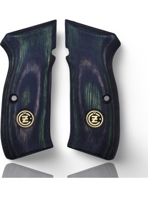 Zib Grips Silah Kabzası - Cz 75, Canik 55, S120, L120 ile Uyumlu - Sadece Vernik Uygulanmış - Lamine Malzemesinden Yapılma - Metal Logolu - LMCZ75SV069L1