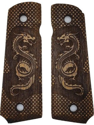 Zib Grips Silah Kabzası - Colt 1911, Girsan Mc 1911 ile Uyumlu - Açık Kahverengi Renk - CLT1911UC035