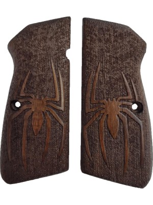 Zib Grips Silah Kabzası - Zig 14, Browning Hp, High Power 14, Spor Kasa ile Uyumlu - Koyu Kahverengi Renk - BRWHPSCV037
