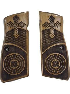 Zib Grips Silah Kabzası - Zig 14, Browning Hp, High Power 14, Dik Kasa, Browning Halkalı (Halka Için Kesim Yaptırmak Için Mesaj Atın), Halkasız ile Uyumlu - Açık Kahverengi Renk - BRWHPUC024