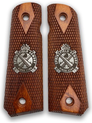 Zib Grips Silah Kabzası - Colt 1911, Girsan Mc 1911 ile Uyumlu - Tütün Renk - Metal Logolu - CLT1911TN012L1