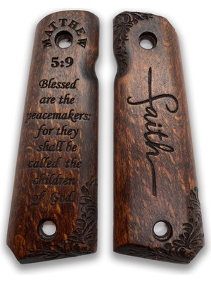 Zib Grips Silah Kabzası - Colt 1911, Girsan Mc 1911 ile Uyumlu - Koyu Kahverengi Renk - CLT1911CV055