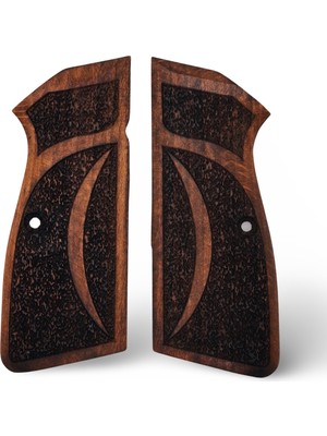 Zib Grips Silah Kabzası - Zig 14, Browning Hp, High Power 14, Spor Kasa ile Uyumlu - Koyu Kahverengi Renk - BRWHPSCV003
