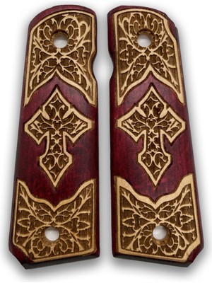 Zib Grips Silah Kabzası - Colt 1911, Girsan Mc 1911 ile Uyumlu - Bordo Renk - CLT1911BR072