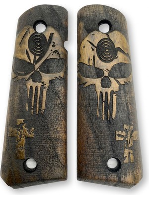 Zib Grips Silah Kabzası - Colt 1911, Girsan Mc 1911 ile Uyumlu - Açık Kahverengi Renk - CLT1911UC043