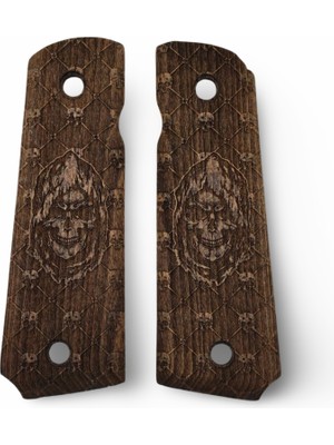 Zib Grips Silah Kabzası - Colt 1911, Girsan Mc 1911 ile Uyumlu - Açık Kahverengi Renk - CLT1911UC015