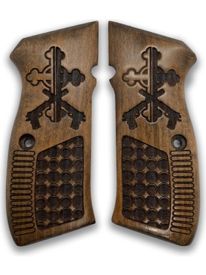 Zib Grips Silah Kabzası - Cz 75, Canik 55, S120, L120 ile Uyumlu - Açık Kahverengi Renk - CZ75UC029