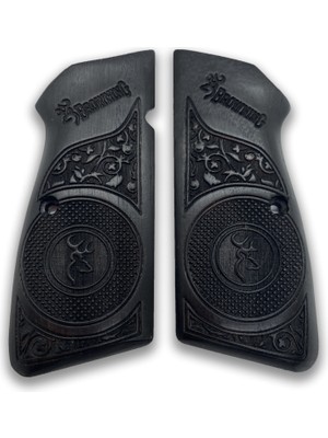Zib Grips Silah Kabzası - Zig 14, Browning Hp, High Power 14, Spor Kasa ile Uyumlu - Siyah Renk - BRWHPSSY026